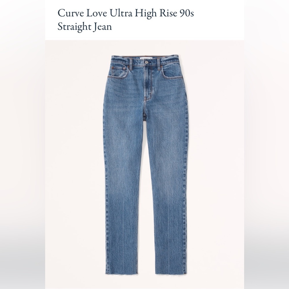 NWT Abercrombie curve love 90s straight jean size 35 or 20 regular